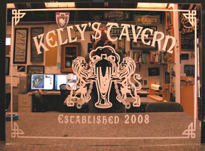 Custom shop bar mirrors