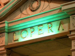 L'Opera Gold Leaf Sign in Los Angeles