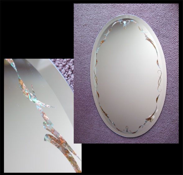 Oval Inlayed Mirror